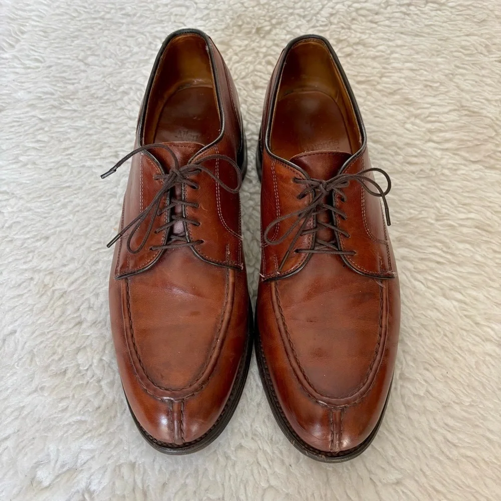 Allen Edmonds Bradley 1530 Brown Leather Split Toe Oxfords Shoes Size 9.5 D